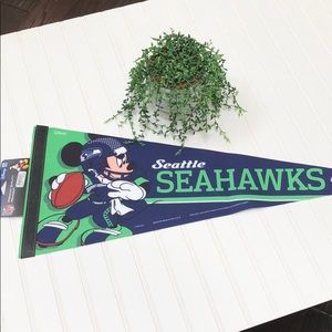Disney/Seahawks pennant